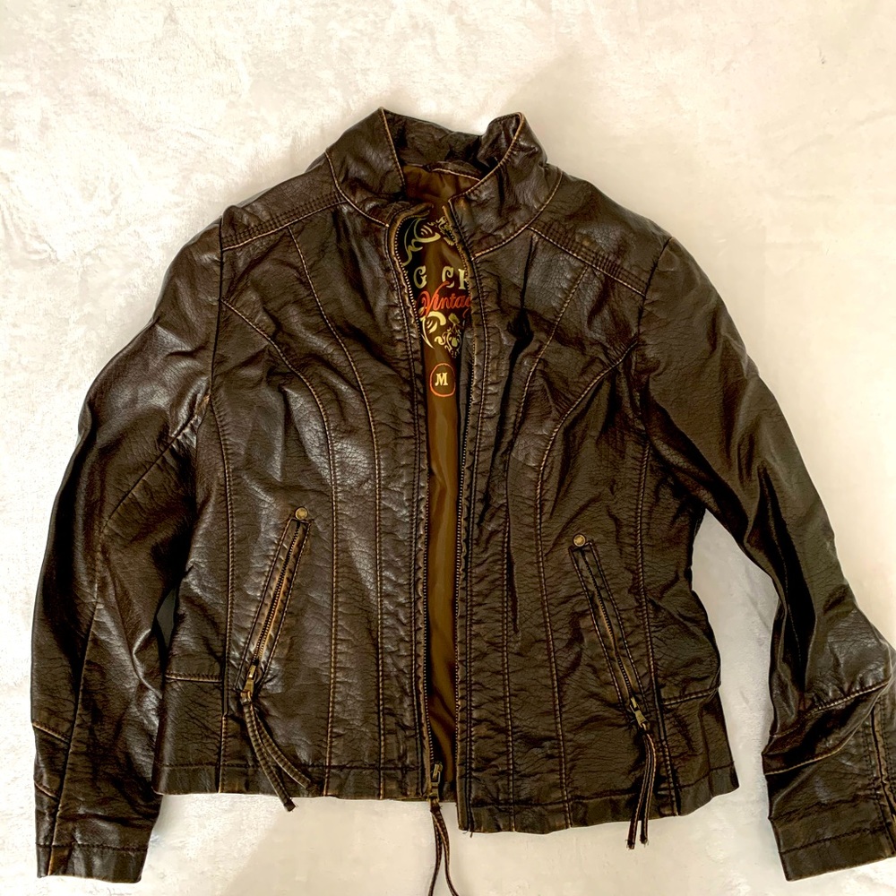 Girls Faux leather jacket